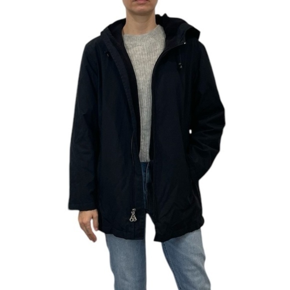 Eddie Bauer Two-Way Zippered Jacket Black S